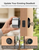 Philips WiFi Smart Retrofit Lock, Update Your Existing Deadbolt, 2nd Gen, Silver - Like New