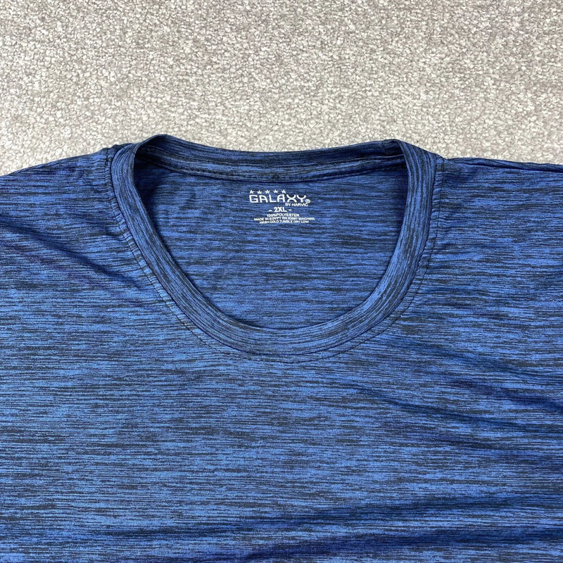 GALAXY BY HARVIC PULLOVER HEATHER KNIT SHIRT MEN'S - SIZE: MEN S - ROYAL BLUE - Brand New