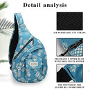 Crossbody Sling Backpack Sling Bag Travel Hiking Chest Bag Daypack Patterned - Brand New