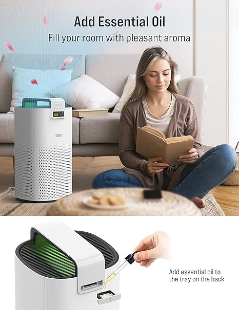 TOPPIN HEPA Air Purifiers True H13 HEPA Filter Up to 1590 ft² TPAP004 - WHITE - Like New