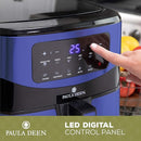 Paula Deen 10-QT Digital Air Fryer 1700 Watts LED PDKDF579B - Blue Stainless - Like New