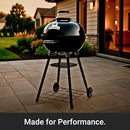 BROIL KING 401010 KETTLE 22.5-IN CHARCOAL GRILL IN BLACK - BLACK - Like New