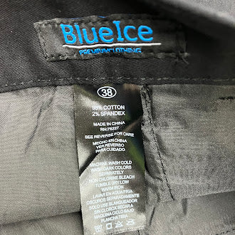 BLUE ICE STRETCH CHINO - SIZE: MEN 38 - BLACK - Brand New