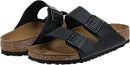 BIRKENSTOCK WOMEN'S ARIZONA LEATHER SANDALS NARROW WIDTH - SIZE: MEN 6N - BLACK - Like New