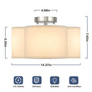 BESLOWE 4-LIGHT SEMI FLUSH MOUNT CEILING LIGHT MODERN CLOSE TO CEILING WHITE - Like New