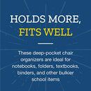 REALLY GOOD STUFF MORE DEEP-POCKET CHAIR POCKETS –6 PACK - BLACK - Brand New