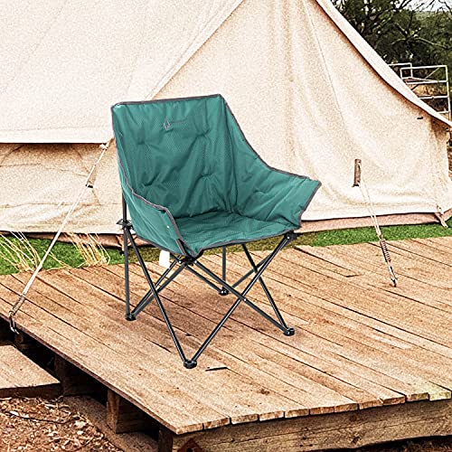 ARROWHEAD OUTDOOR Portable Folding Camping Quad Chair, Supports 250lbs - Green - Like New