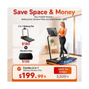 JAGJOG WALKING PAD VIBRATION & INCLINE FAT BURNING, UNDER DESK TREADMILL - BLACK - Like New