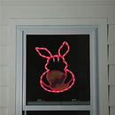 Impact Innovations Lighted Window Decoration, Pink and Green Easter Bunny - Brand New