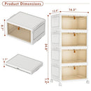 CTSNSLH 4 Tier Plastic Storage Bins and Boxes Organizer - 27Qt Stackable Lids - Like New