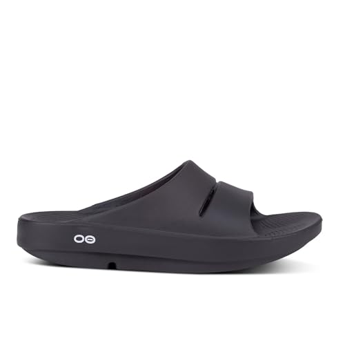 1100 OOFOS OOAHH RECOVERY SLIDE UNISEX BLACK SIZE 11 MEN / 13 WOMEN - Like New