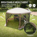 EVER ADVANCED POP UP GAZEBO SCREEN HOUSE TENT FOR CAMPING, BROWN - BROWN - Like New