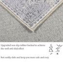 famibay 2x6 Hallway Runner Rug Rubber Backing Washable Non Slip Soft - Grey - Brand New