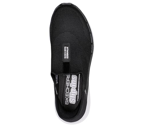 SKECHERS MEN'S GOWALK 6 SLIP INS CASUAL SNEAKER - SIZE: MEN 11.5 - BLACK/WHITE - Brand New