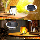 JYOIAT SOLAR LANTERNS DUAL CHARGING MODES SOLAR USB WATERPROOF 2 PACK - WHITE - Like New