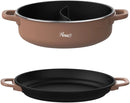 ROSEWILL 12.7 QT ELECTRIC HOT POT ACCESSORY KIT DUAL-SIDED HOT POT - MOCHA - Like New