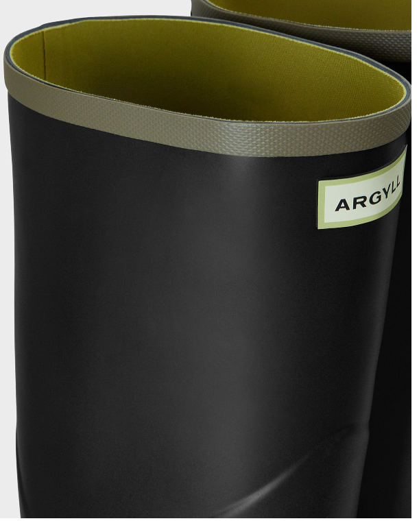 HUNTER ARGYLL BULLSEYE FULL KNEE WELLINGTON BOOTS - SIZE: MEN 9 WOMEN 10 - BLACK - Like New