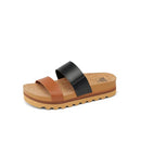REEF WOMEN'S CUSHION VISTA HI PLATFORM SANDAL SIZE 9 BLACK DUO - Brand New