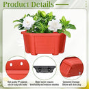 Rtteri 20 Pack Wall Hanging Planters 9.8 Inch Plastic Flower Pots - Black - Brand New