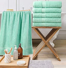 SIMPLY LOFTY 100% Cotton Bath Towels 24x46 Inch 6 Pack Towels Set - Aqua - Like New