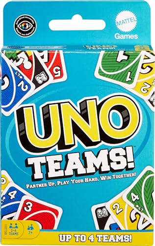MATTEL GAMES UNO TEAMS CARD GAME FAMILY, TRAVEL, CAMPING, PARTIES - MULTICOLOR - Brand New