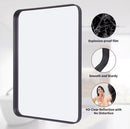 HOMLUX 36 IN. W X 24 IN. H RECTANGLE FRAMED WALL BATHROOM VANITY MIRROR - BLACK - Like New
