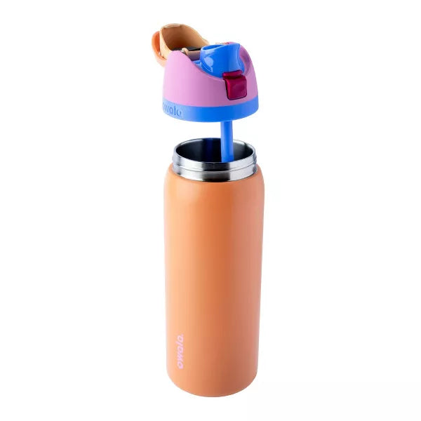 OWALA 32OZ FREESIP STAINLESS STEEL WATER BOTTLE - TANGY TANGO - Like New