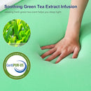 HOMHOUGO MATTRESS TOPPER TWIN XL HOMHOUGO 4" GREEN TEA FOAM MATTRESS - WHITE - Brand New