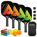 Bltend Pickleball Paddles USAPA Approved Fiberglass Paddle Set of 4 - Multicolor - Like New