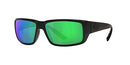 Costa Del Mar Men's Fantail Rectangular Sunglasses 6S9006 Blackout Copper Green - Like New
