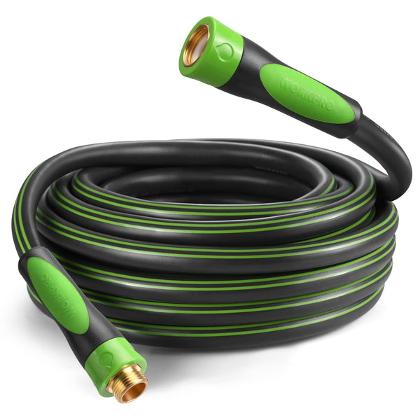 WORKPRO 5/8 IN X 50 FT GARDEN HOSE HEAVY DUTY LIGHTWEIGHT WATER BLACK/GREEN - Like New