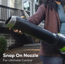 GREENWORKS - 80-VOLT 750 CFM CORDLESS HANDHELD BLOWER - GREEN - Like New