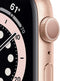 Apple Watch 6 GPS 44mm M00E3LL/A - Gold Aluminum Case with Pink Sand Sport Band Like New