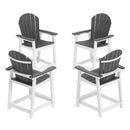 OTSUN Tall Modern Adirondack Chairs Set of 4 All Weather HDPE Bar Height - Like New