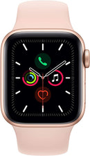 For Parts: Apple Watch 5 GPS Cellular 40MM Gold Aluminum Case Pink Band -CANNOT BE REPAIRED