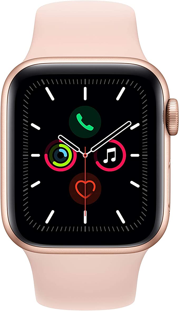 For Parts: Apple Watch 5 GPS Cellular 40MM Gold Aluminum Case Pink Band -CANNOT BE REPAIRED