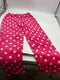 FASHION EXTRA SOFT FLEECE PAJAMAS PANTS - SIZE S - HOT PINK WHITE POLKA DOTS - Brand New