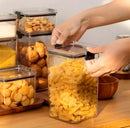 KITCHEN THEORY 7-PIECE FOOD CONTAINER SET WITH SNAP-LOCK AIRTIGHT LIDS - CLEAR - Like New
