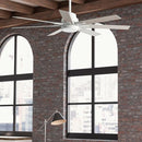 HUNTER FAN 60" CEILING FAN W LIGHT REMOTE 6 BLADES CC53574-FRESH WHITE - Like New