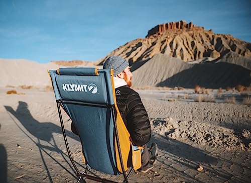 Klymit Ridgeline Camping Chair for Adults, Folding Chair for Outside, Blue Like New