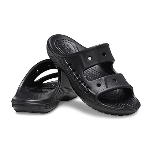 207627 CROCS UNISEX BAYA SLIDE SANDAL MEN'S 7 WOMEN 9 BLACK - Brand New