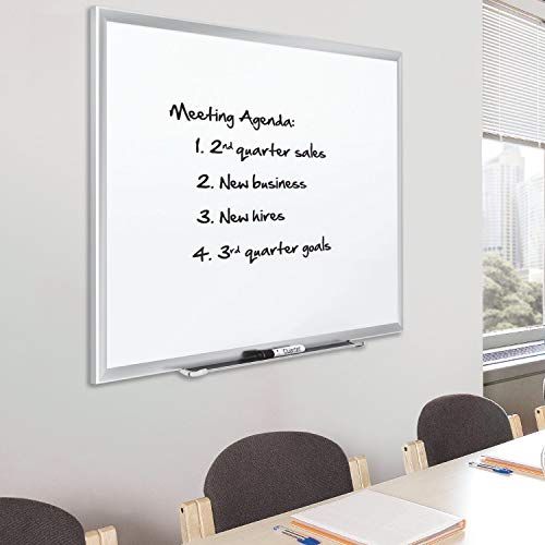 Quartet Magnetic Porcelain Whiteboard, 2' x 3' (QRT2543) - WHITE/SILVER - Like New