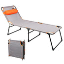 PORTAL Adjustable Portable Camping Cot 4 Positions PR-BD530-117 - Gray/Orange - Like New
