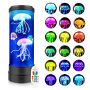 BRAVSCO Jellyfish Lamp 17 Colors Changing Table Lamp with Remote Control - Black - Like New