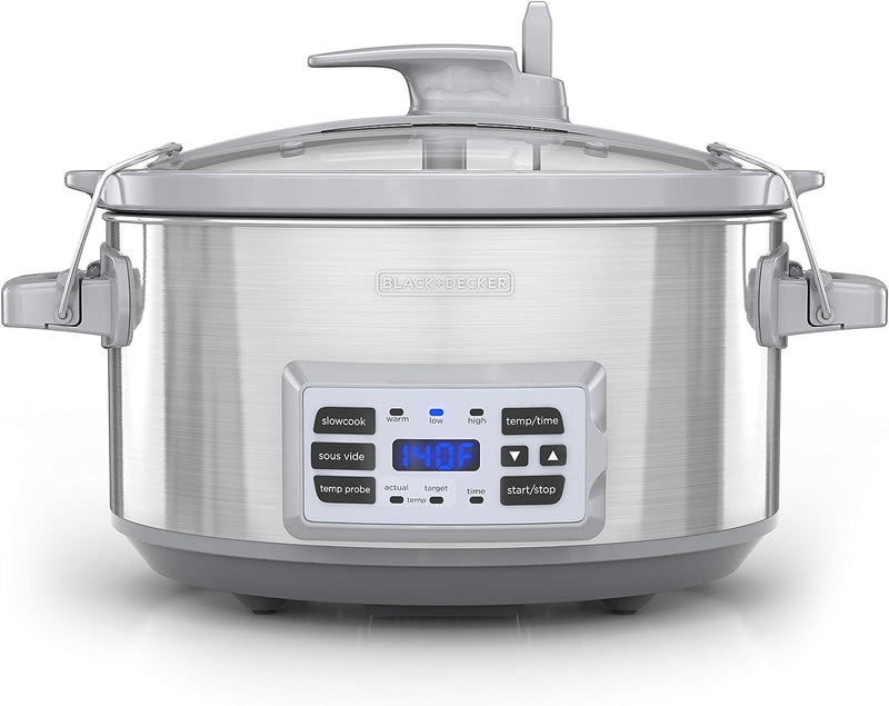 BLACK+DECKER 7 Quart Digital Slow Cooker, SCD7007SSD - Stainless Steel - Like New