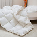 BEVINK Feather Down Comforter Queen/Full Size Solid White All Seasons - Brand New