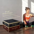 YES4ALL STACKABLE WOOD PLYOMETRIC BOX FOR JUMP TRAINING JUMP BOXES 8" - BLACK - Like New