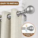 KAMANINA Curtain Rods Drapery Rod Brackets, Set of 2, Antique Silver - Like New