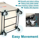 Heavy-Duty Canvas Laundry Hamper with Wheels for Home Closet B09QSKVWM1 - Beige - Brand New