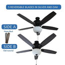 Blue Mountain Fans 52" Fusion Ceiling Fan Pull Chain 2 9w LED Light 3 speed - Brand New